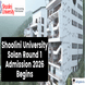 Shoolini University Solan Round 1 Admission 2026 Begins; Apply by March 30 @shooliniuniversity.com